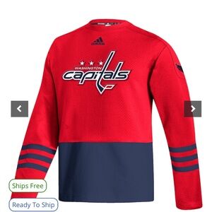 Washington Capitals adidas Logo AEROREADY Pullover Sweater - Red